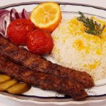چلو کوبیده دو سیخ
